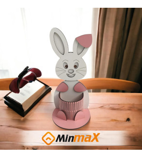 TAVŞAN KALEMLİK 11*11*24CM T406