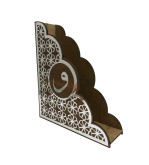 AHŞAP KUR'AN I KERİM KUTUSU PLEKSİ DESENLİ 19*22*6CM T212