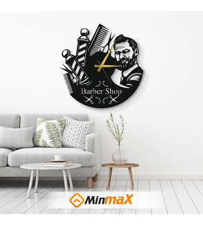 BARBER SHOP DEKORATİF DUVAR SAATİ T106