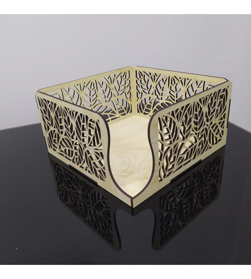 YAPRAK DESENLİ PEÇETELİK 17*17*9CM T388