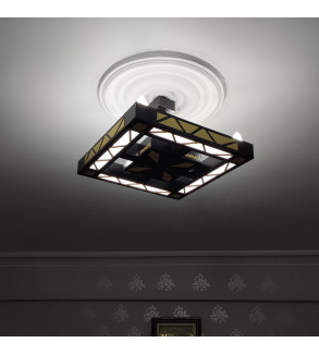 AVİZE PLEKSİ DESENLİ LEDLİ 45*45*25CM T403