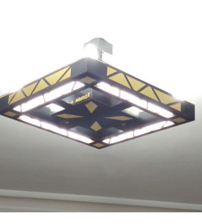 AVİZE PLEKSİ DESENLİ LEDLİ 45*45*25CM T403