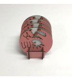 STANDLI 4’LÜ BARDAK ALTLIĞI ÇİFT KAT T244