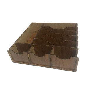 ÇEKMECE İÇİ AHŞAP PARA DÜZENLEYİCİ 25*25*6 CM T429