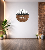 KONYA SİLÜET DEKOR DUVAR SAATİ 40*40 CM T459