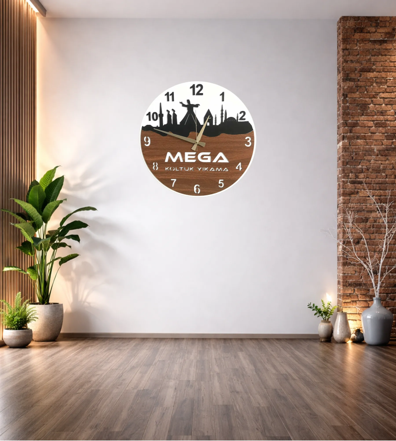 KONYA SİLÜET DEKOR DUVAR SAATİ 40*40 CM T459