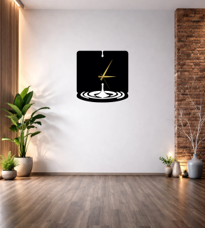 3B SU DAMLASI FİGÜRLÜ DUVAR SAATİ T23