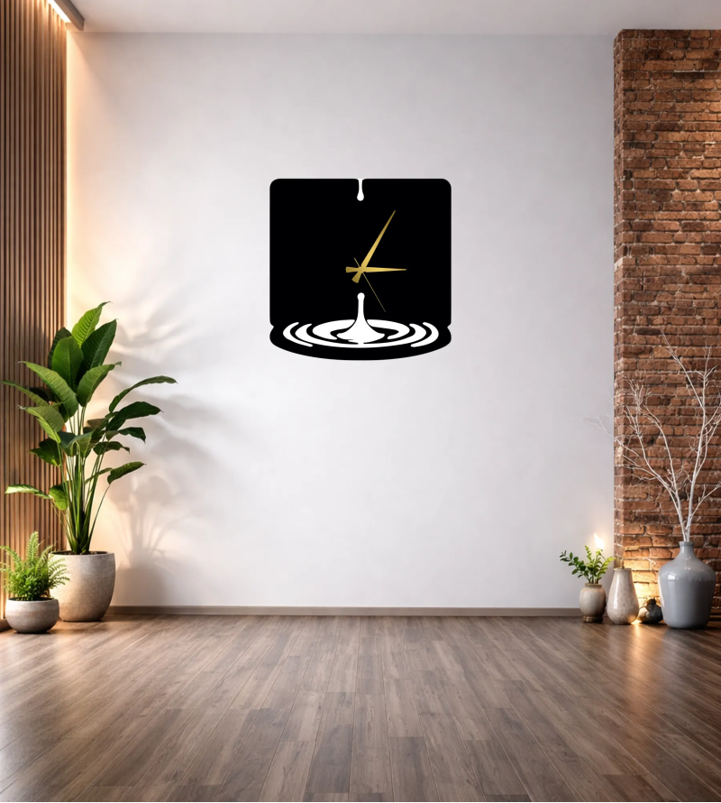 3B SU DAMLASI FİGÜRLÜ DUVAR SAATİ T23