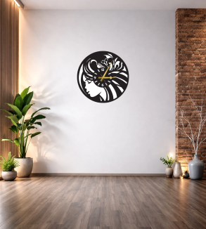 KUAFÖR FİGÜRLÜ DEKOR DUVAR SAATİ T37