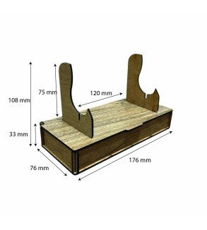 BIÇAK STANDLI KUTU 176*76*108MM T77