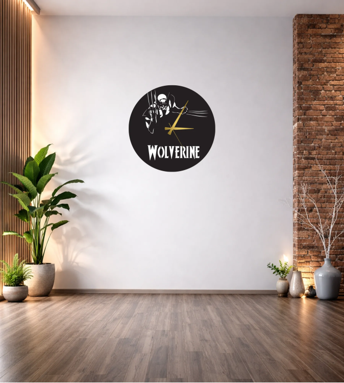 WOLVERİNE FİGÜRLÜ DEKOR DUVAR SAATİ T40