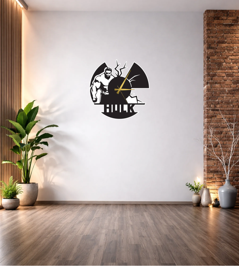 HULK FİGÜRLÜ DEKOR DUVAR SAATİ T41