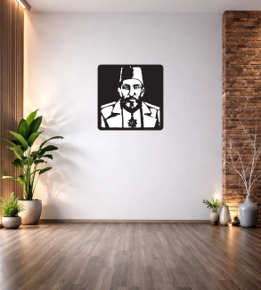 SULTAN ABDÜLHAMİT HAN SİLÜET DEKORATİF DUVAR TABLOSU T112