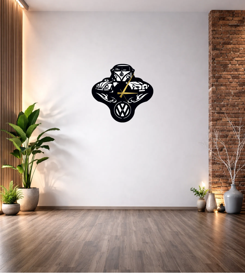 VOLKSWAGEN DEKOR DUVAR SAATİ T124