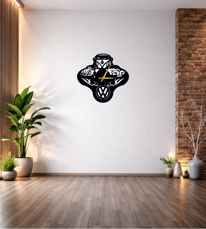 VOLKSWAGEN DEKOR DUVAR SAATİ T124