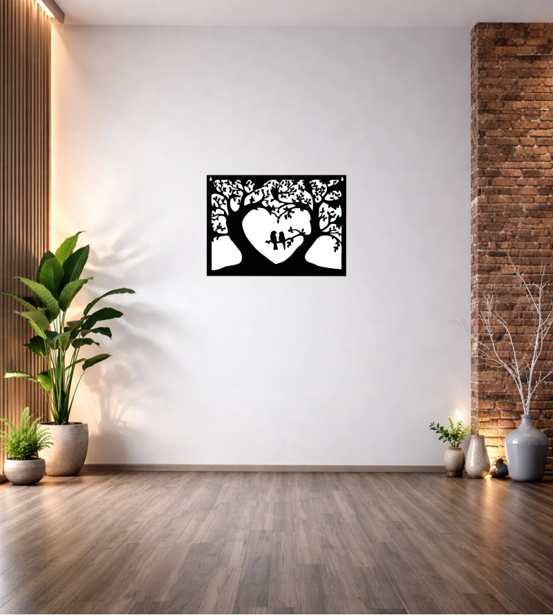 KUŞLU AĞAÇ DEKOR DUVAR TABLOSU T145