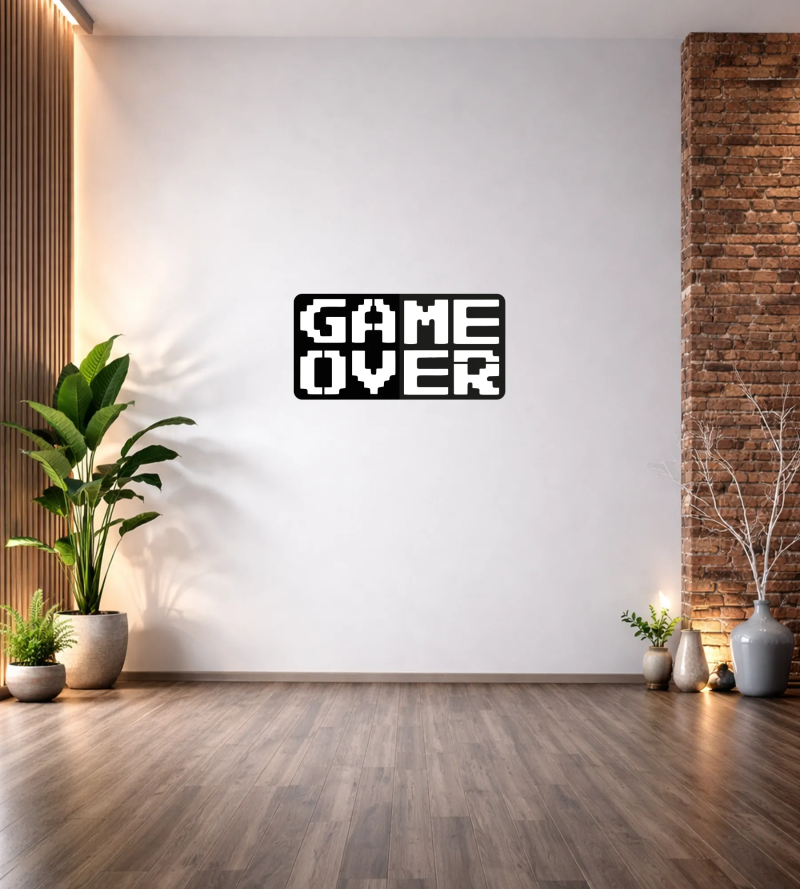 GAME OVER DEKOR DUVAR TABLOSU T148