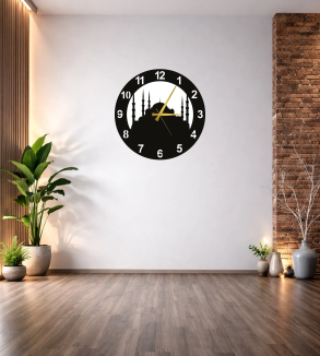CAMİ FİGÜRLÜ RAKAMLI DEKOR DUVAR SAATİ T225