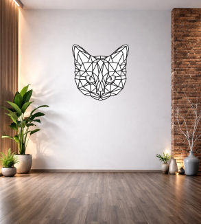 GEOMETRİK KEDİ DUVAR TABLOSU T288
