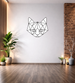 GEOMETRİK KEDİ DUVAR TABLOSU T289