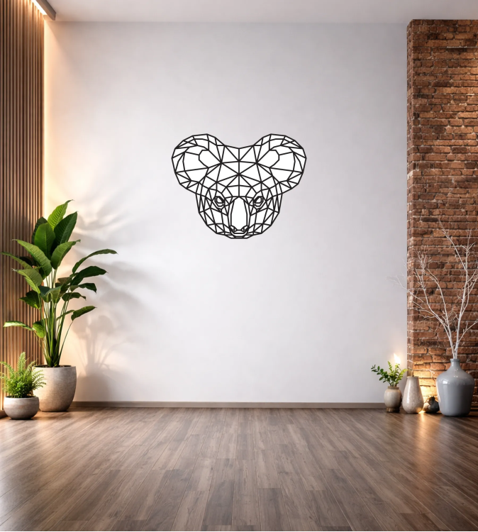 GEOMETRİK KOALA DUVAR TABLOSU T293