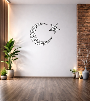 GEOMETRİK AYYILDIZ DUVAR TABLOSU T346