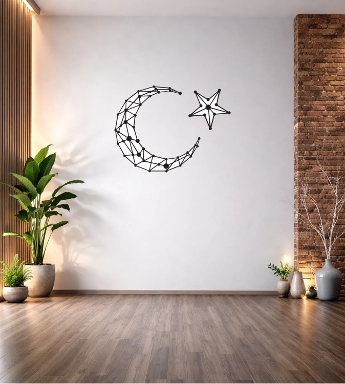 GEOMETRİK AYYILDIZ DUVAR TABLOSU T346