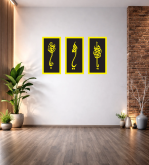 İSLAMİ HAT ÇALIŞMASI DUVAR TABLOSU 3'LÜ PLEKSİ T351