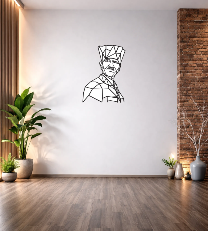 GEOMETRİK ATATÜRK DUVAR TABLOSU T446