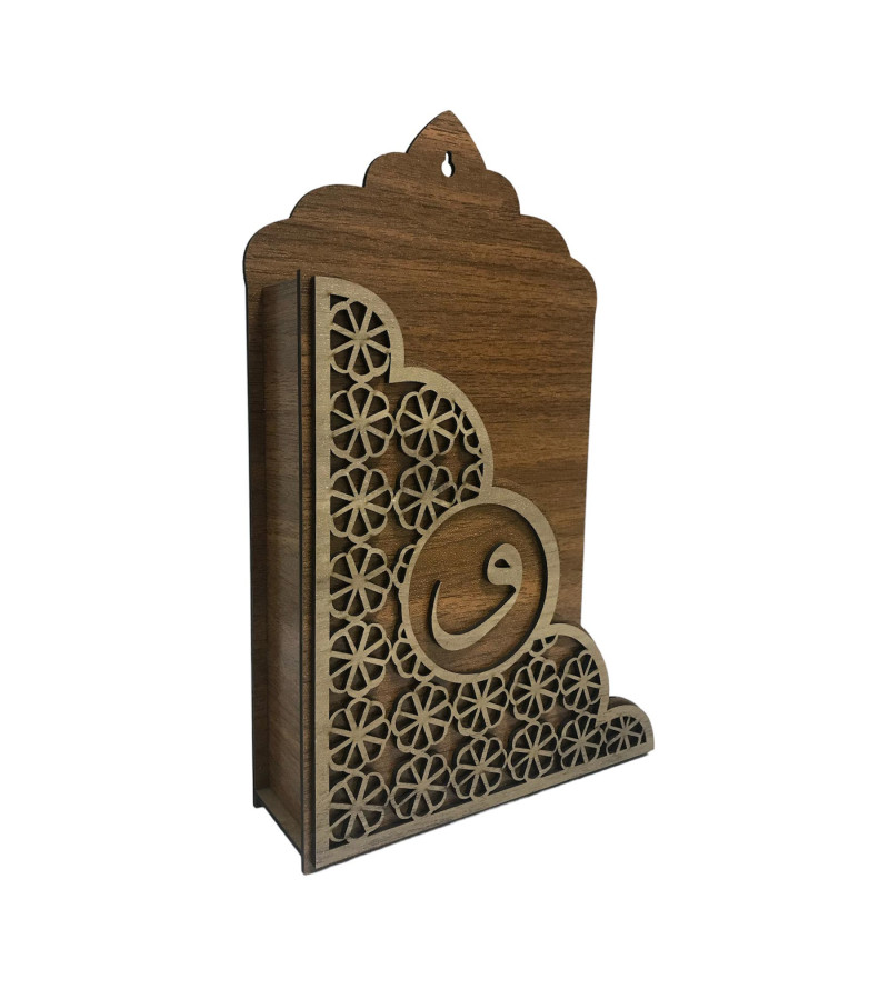 AHŞAP KUR'AN I KERİM KUTUSU ASKILI MDF DESENLİ 19*30*6CM T209